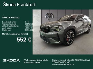Skoda Leasingangebot: Skoda Kodiaq RS 2,0 TSI DSG 4x4 AHK/ Pano/ Leder/ 7-Si