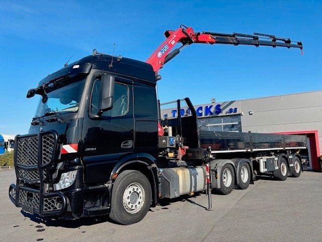 Mercedes-Benz ACTROS SZM 2651LS-6X4-KRAN HMF2120K5+AUFLIEGER!!