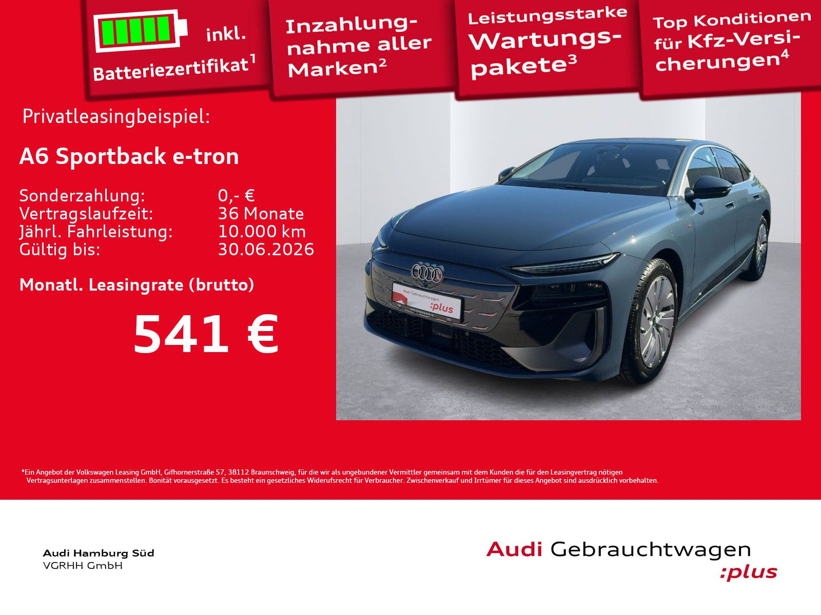 Audi A6 Sportback e-tron S line LM21/TECH-PLUS/AHK