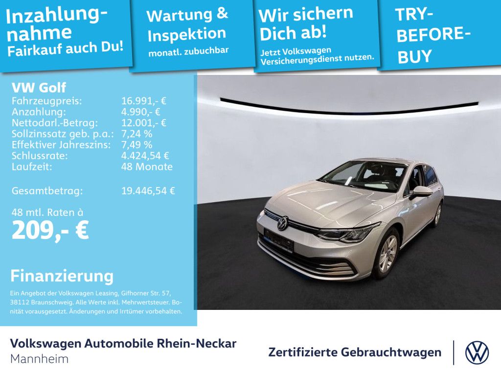 Volkswagen Golf VIII 1.0 TSI NAVI PDC LED uvm