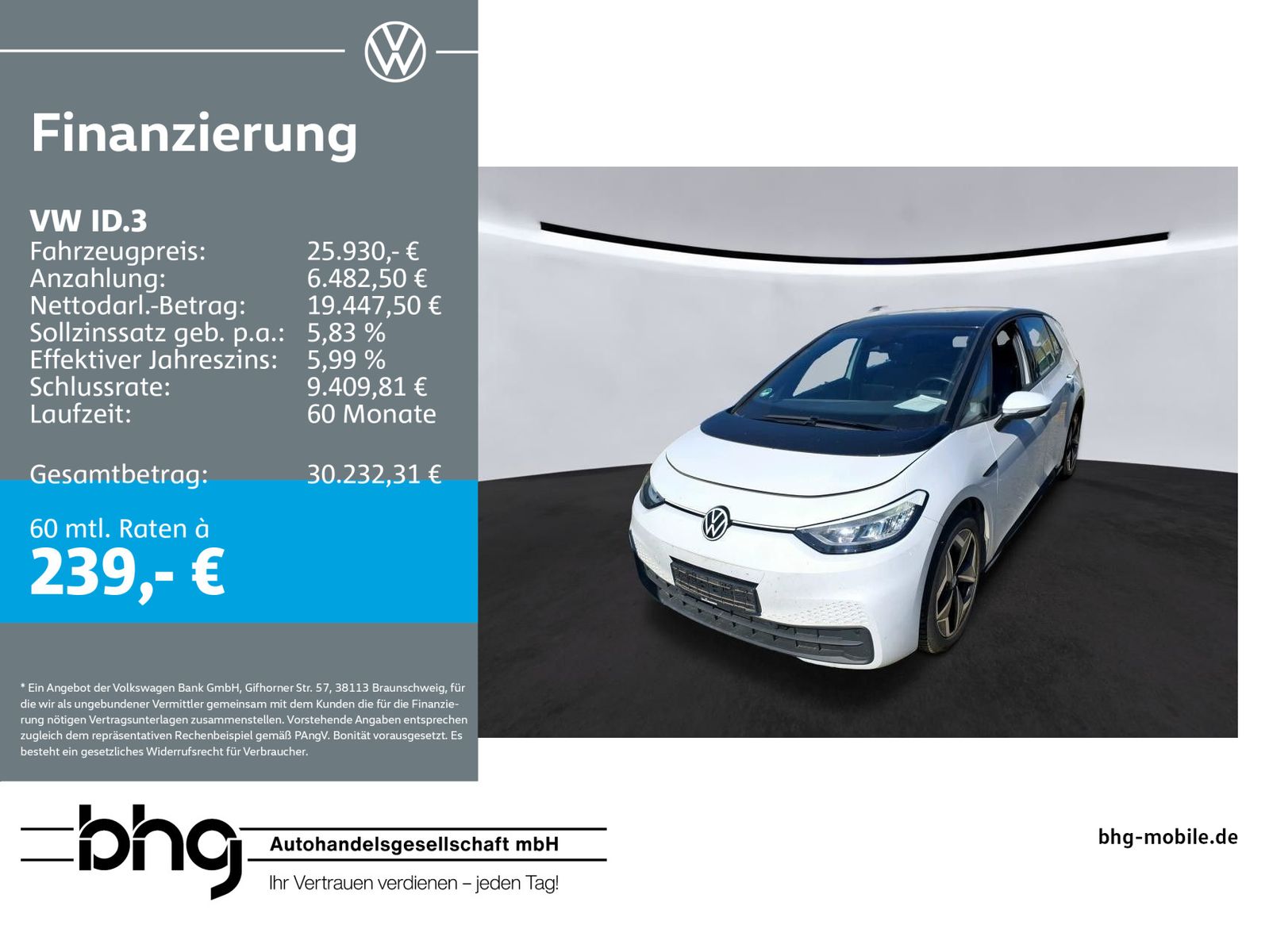 Volkswagen ID.3 Pro Performance Autom.