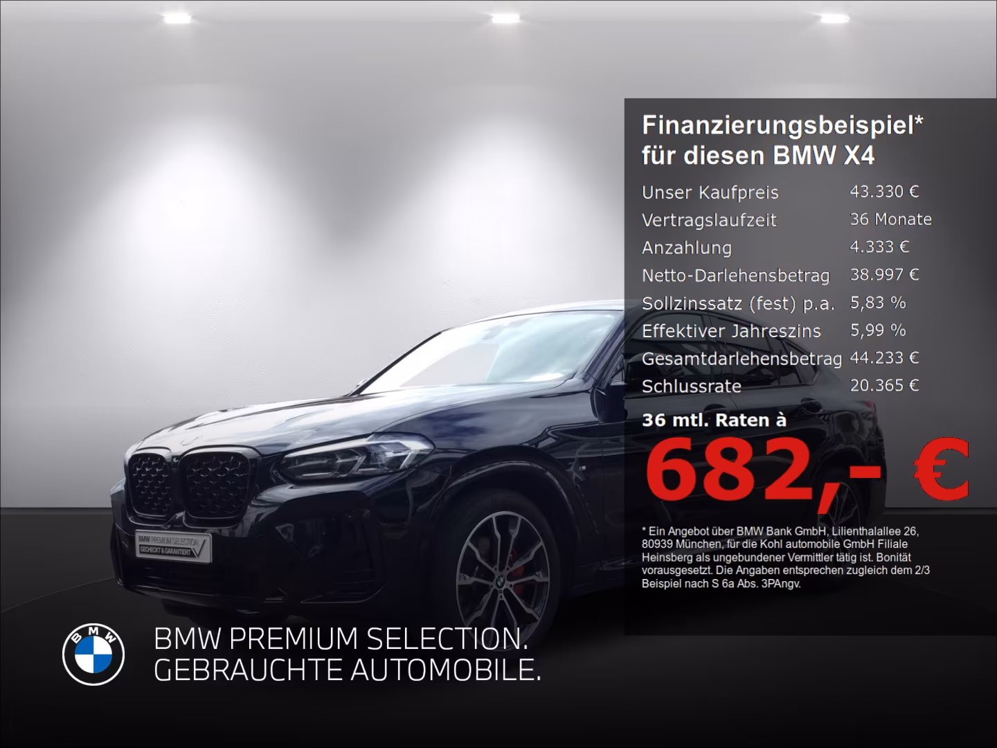 BMW X4 xDrive 20i M Sport elektrische Sitzverstellun