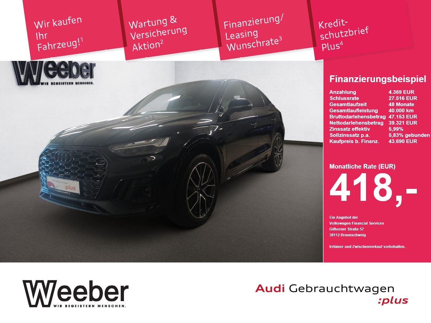 Audi Q5 Sportback quattro S line *BLACKSTYLE*PANO*SHZ