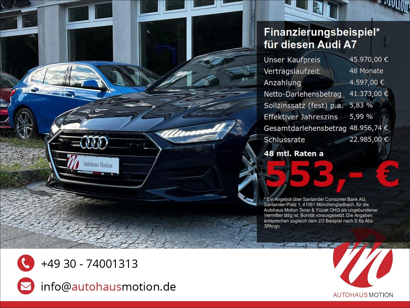 Audi A7 Sportback 50 TDI quattro 3x S-Line Matrix HUD