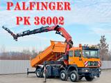 MAN 35.414 * PALFINGER PK 36002 +FUNK / 8x6 - MAN Dreiseitenkipper
