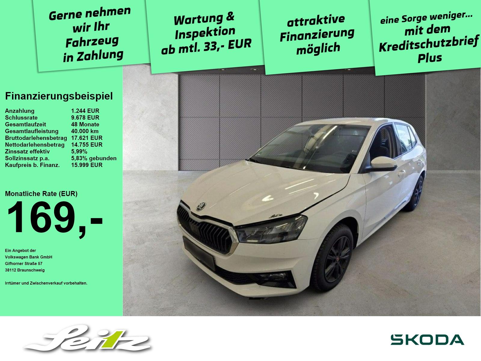 Skoda Fabia 1.0 MPI Selection *LED*PARKSENSOR*SITZHZG*