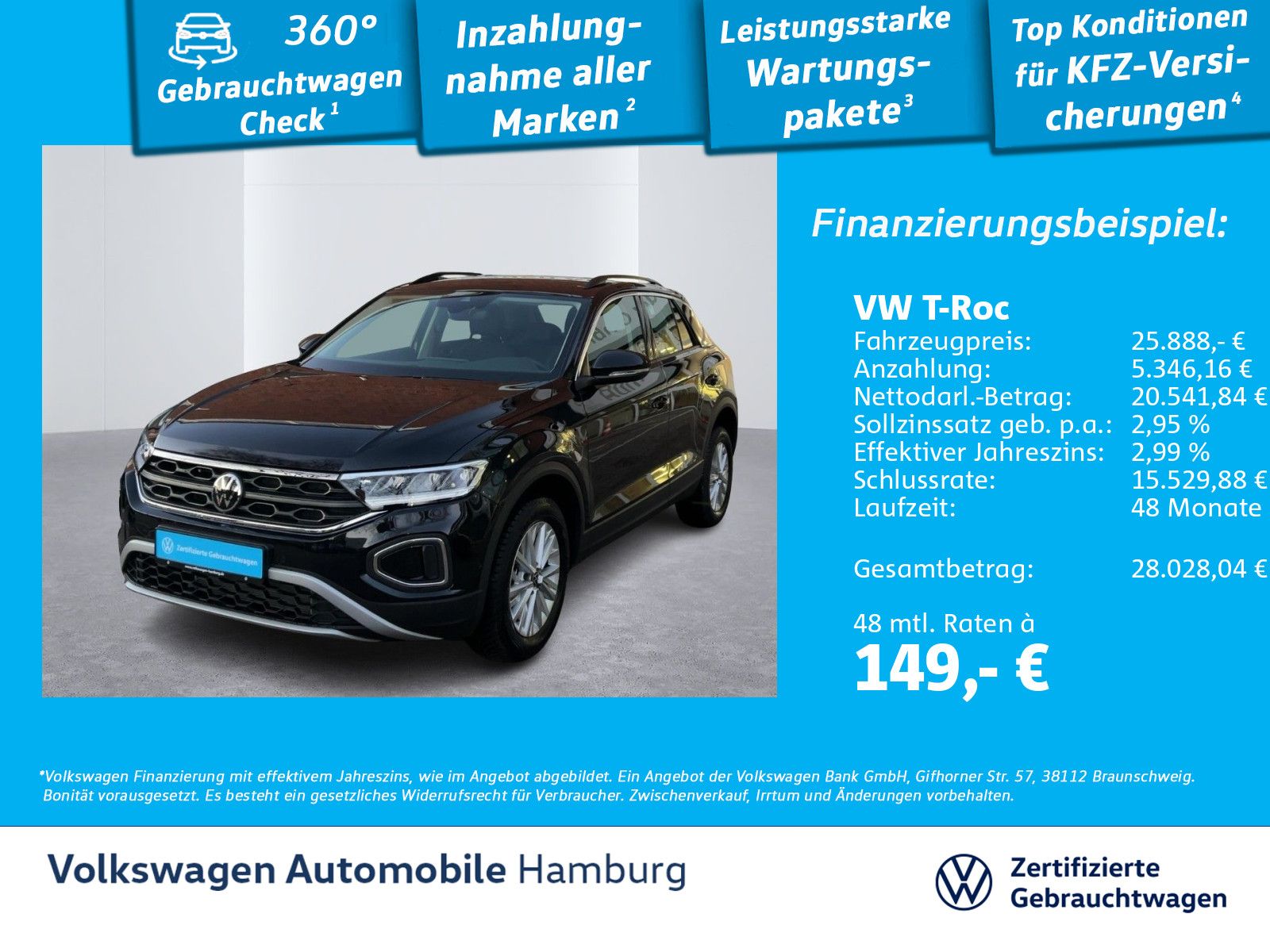Volkswagen T-Roc 1.0 TSI Life 6-Gang LED PDC Sitzhzg