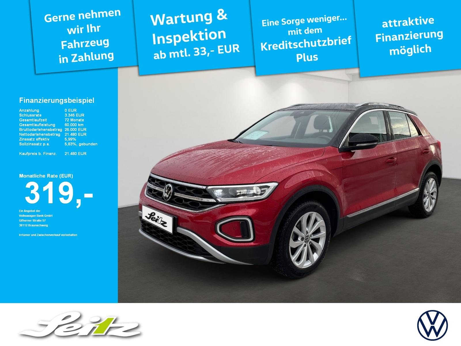 Volkswagen T-Roc 1.0 TSI Style *AHK*LED*KAMERA*NAVI*