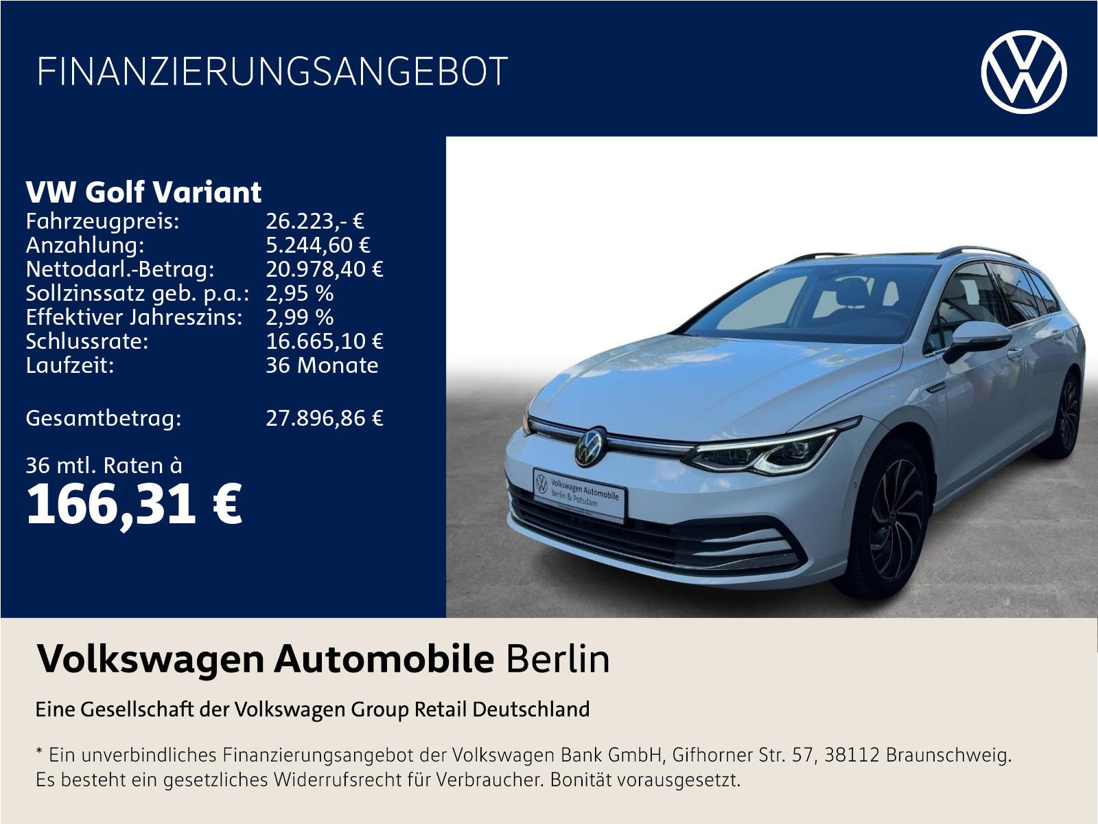 Volkswagen Golf Variant VIII 1.5 eTSI DSG Style Navi LED SH, миниатюра 18
