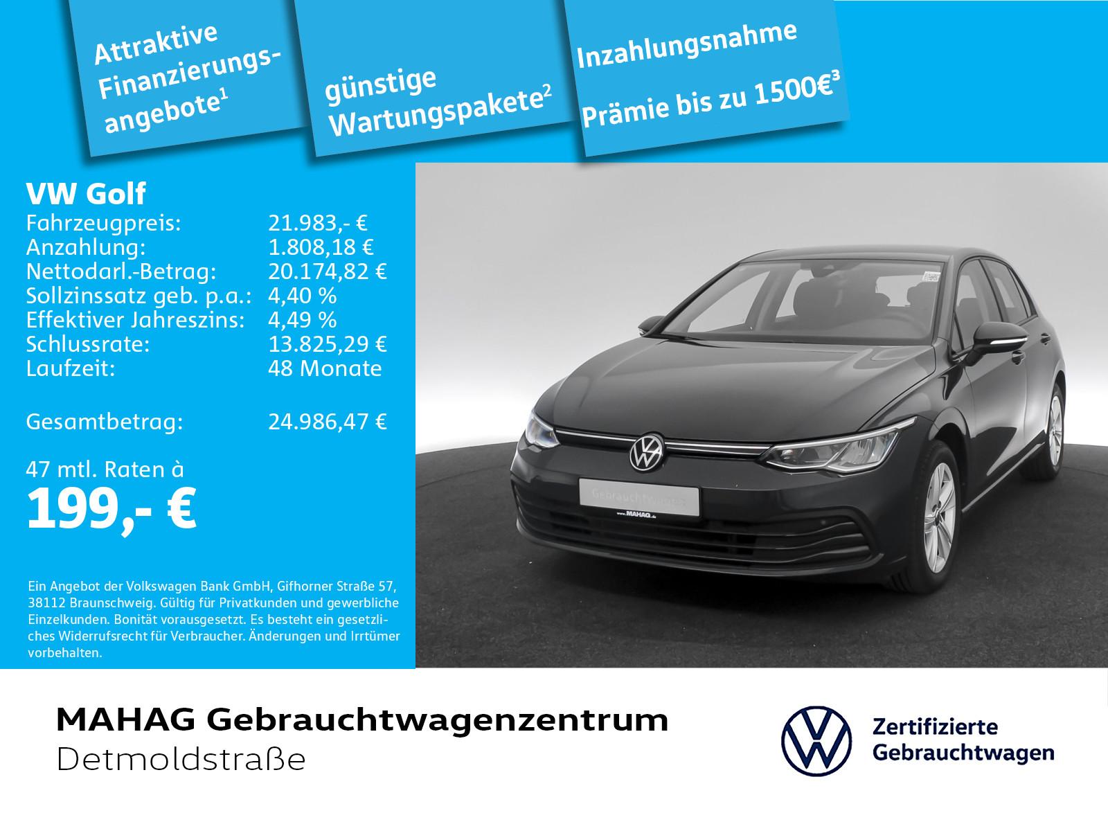 Volkswagen Golf VIII Life 2.0 TDI LED Navi ParkPilot App DS