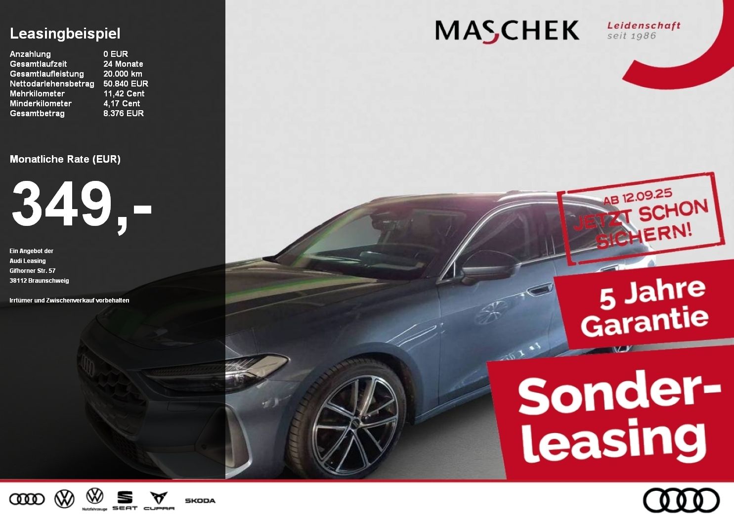 Audi A5 Avant TFSI Sonderleasing BF-Disply Matrix 360