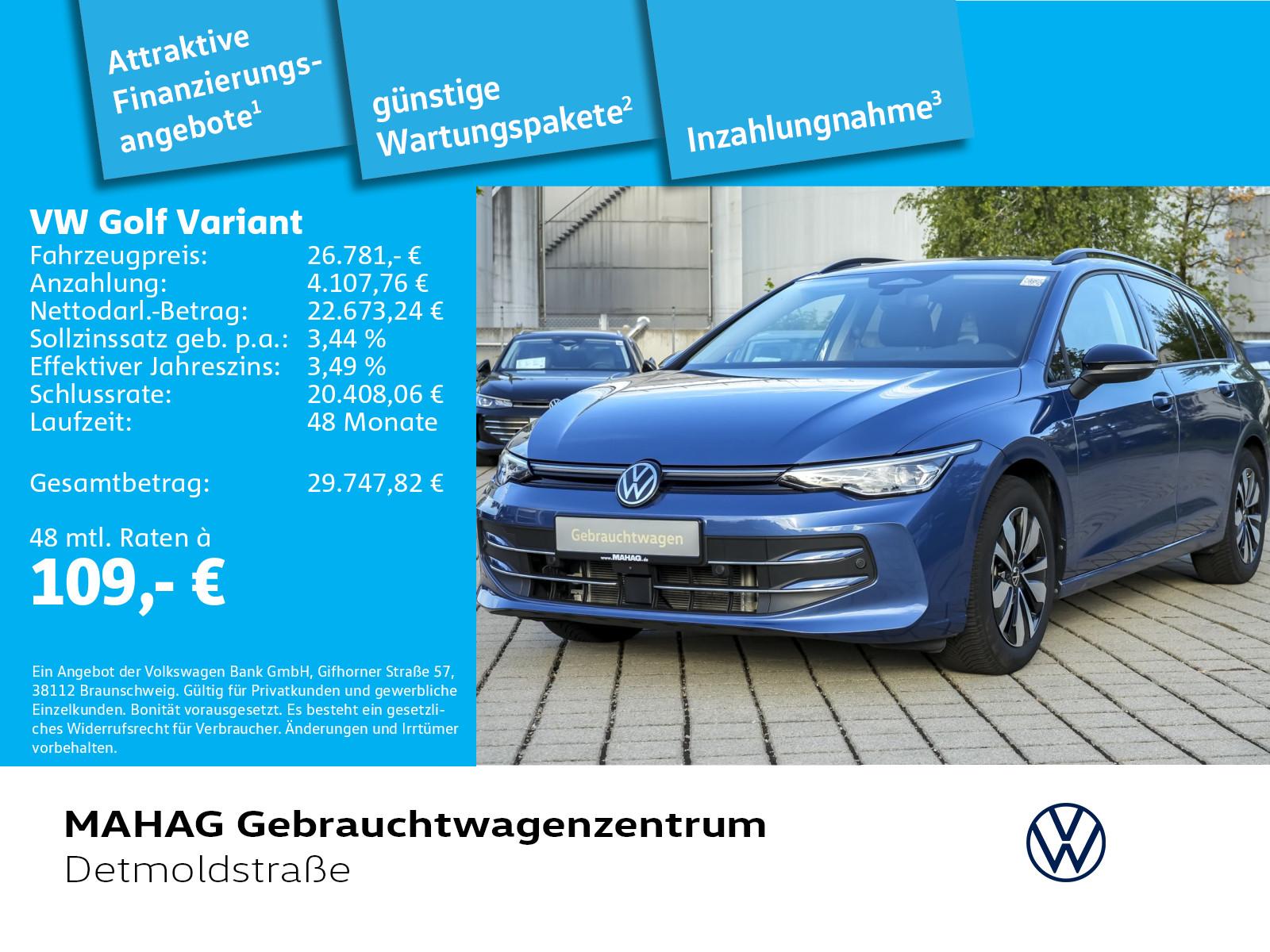 Volkswagen Golf VIII Variant Goal 1.5 eTSI AHK LED+ Navi Pa, миниатюра 2