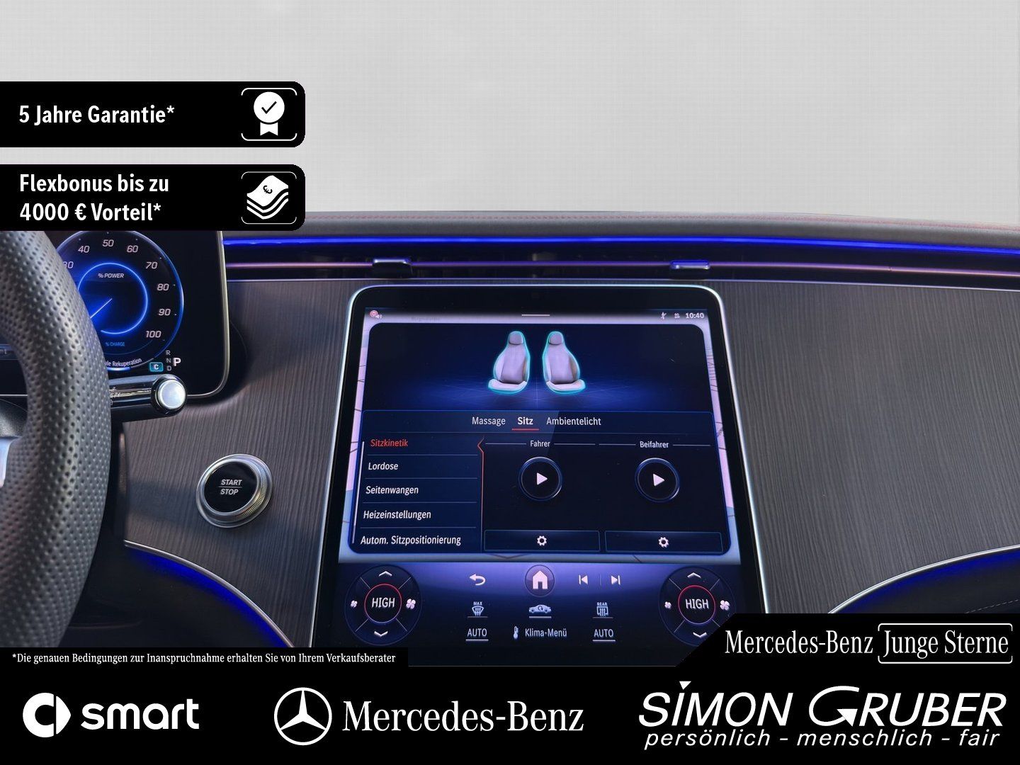 Fahrzeugabbildung Mercedes-Benz EQE 350 4M AMG Night Airmatic Pano Massage 22KW