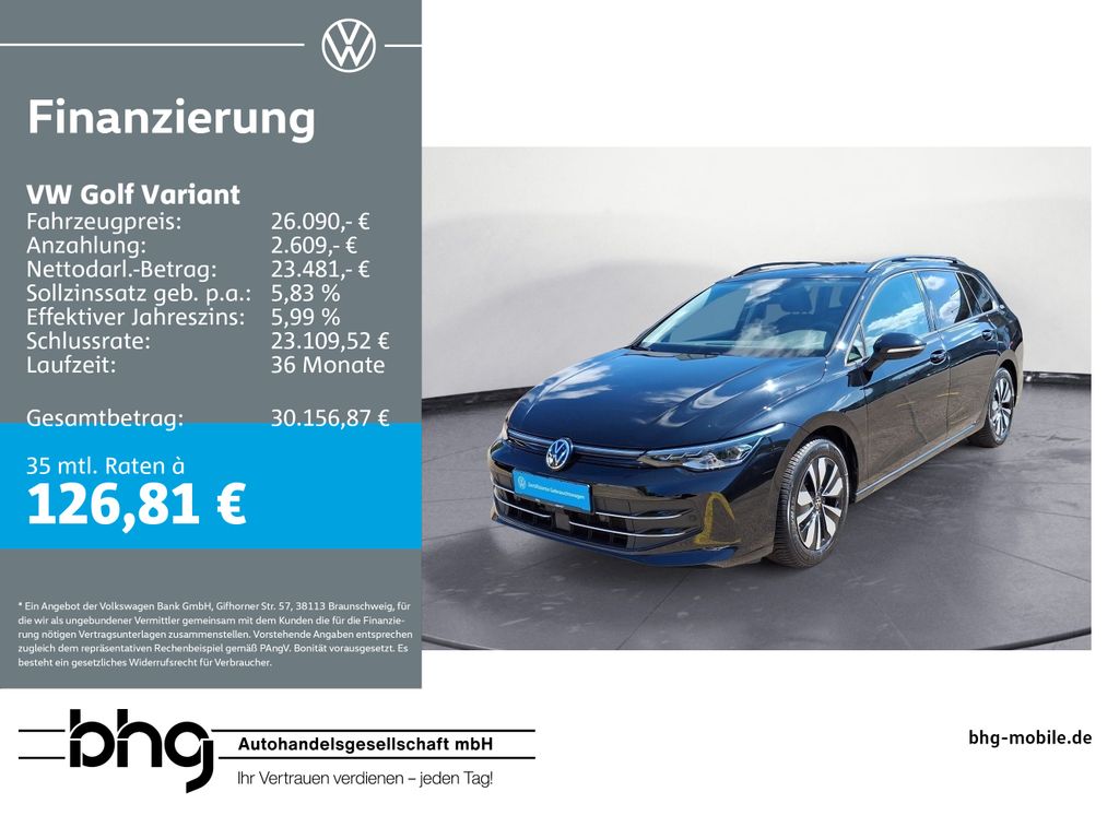 Abbildung Leasingangebot Volkswagen Golf Variant Life 2,0 TDI SCR DSG 360° Kamera* A