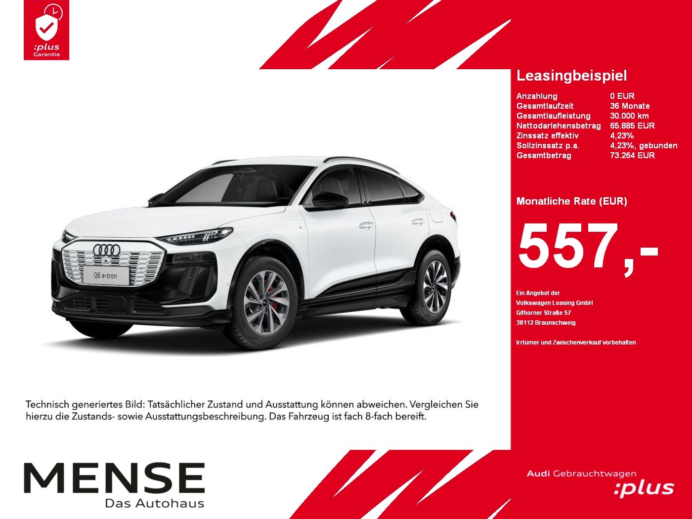 Audi Q6 Sportback e-tron quattro 285 kW S-Line B&O LM