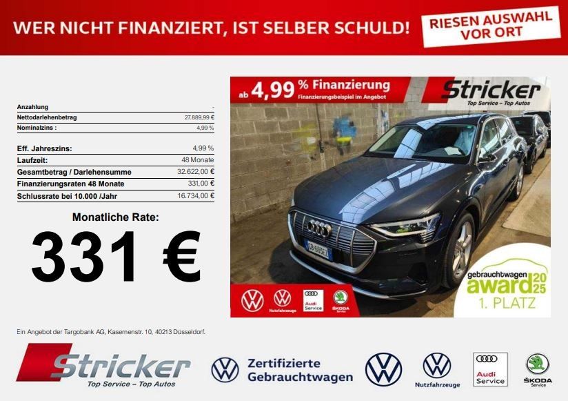 AUDI e-tron 50 quattro 331,-ohne Anzahlung Pano Virtu