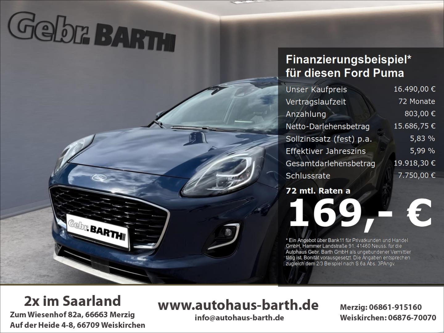 Ford Puma Titanium, Winterpaket, schwarze Alus,Navi,N