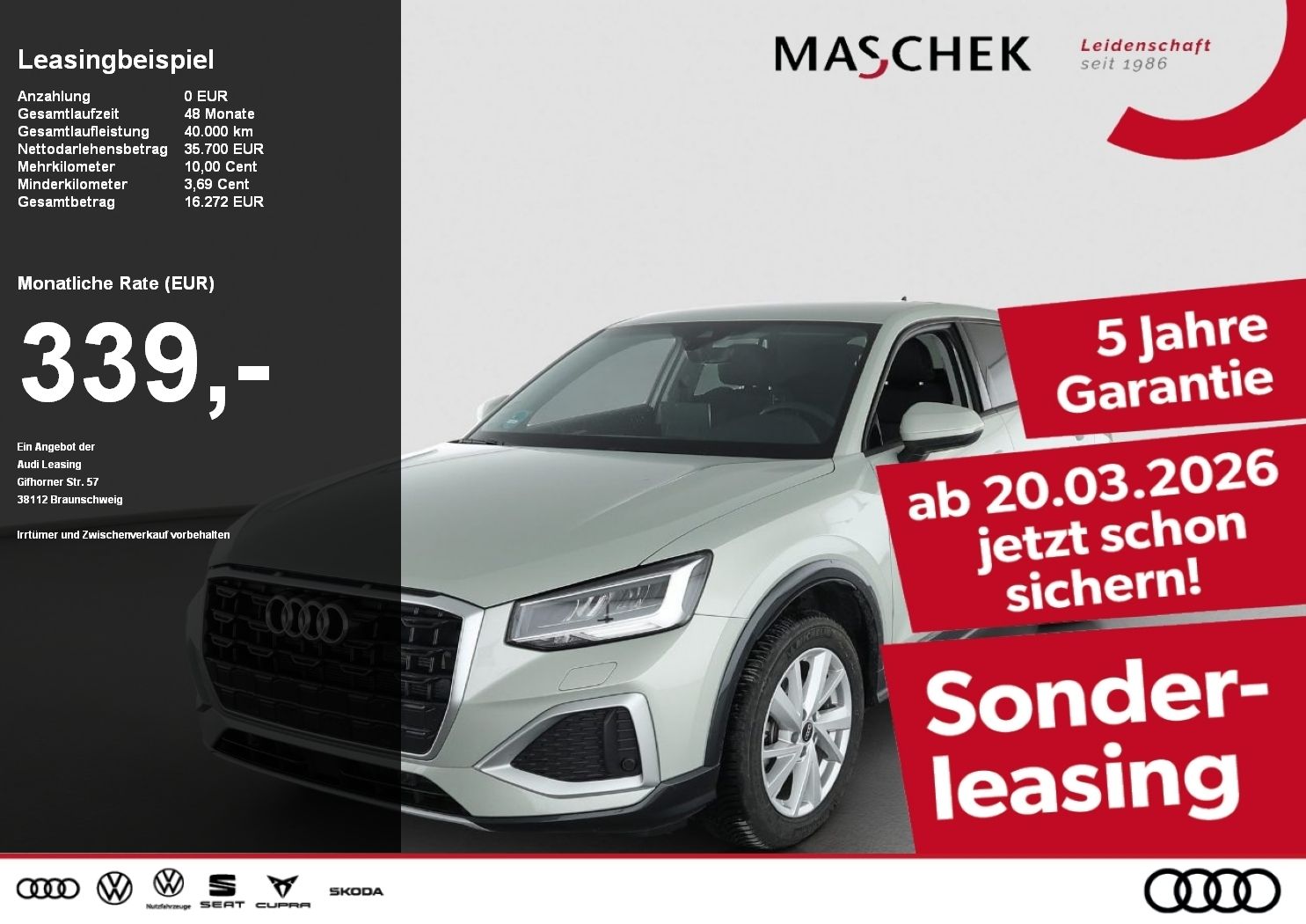 Audi Q2 Advanced 35 TDI AHK Naviplus ACC Keyless Sitz