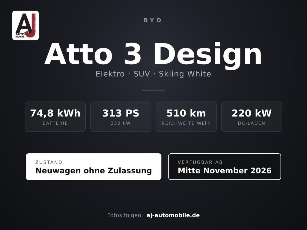 BYD ATTO 3 Evo Design OhneErstzulassung/Mitte Novemb