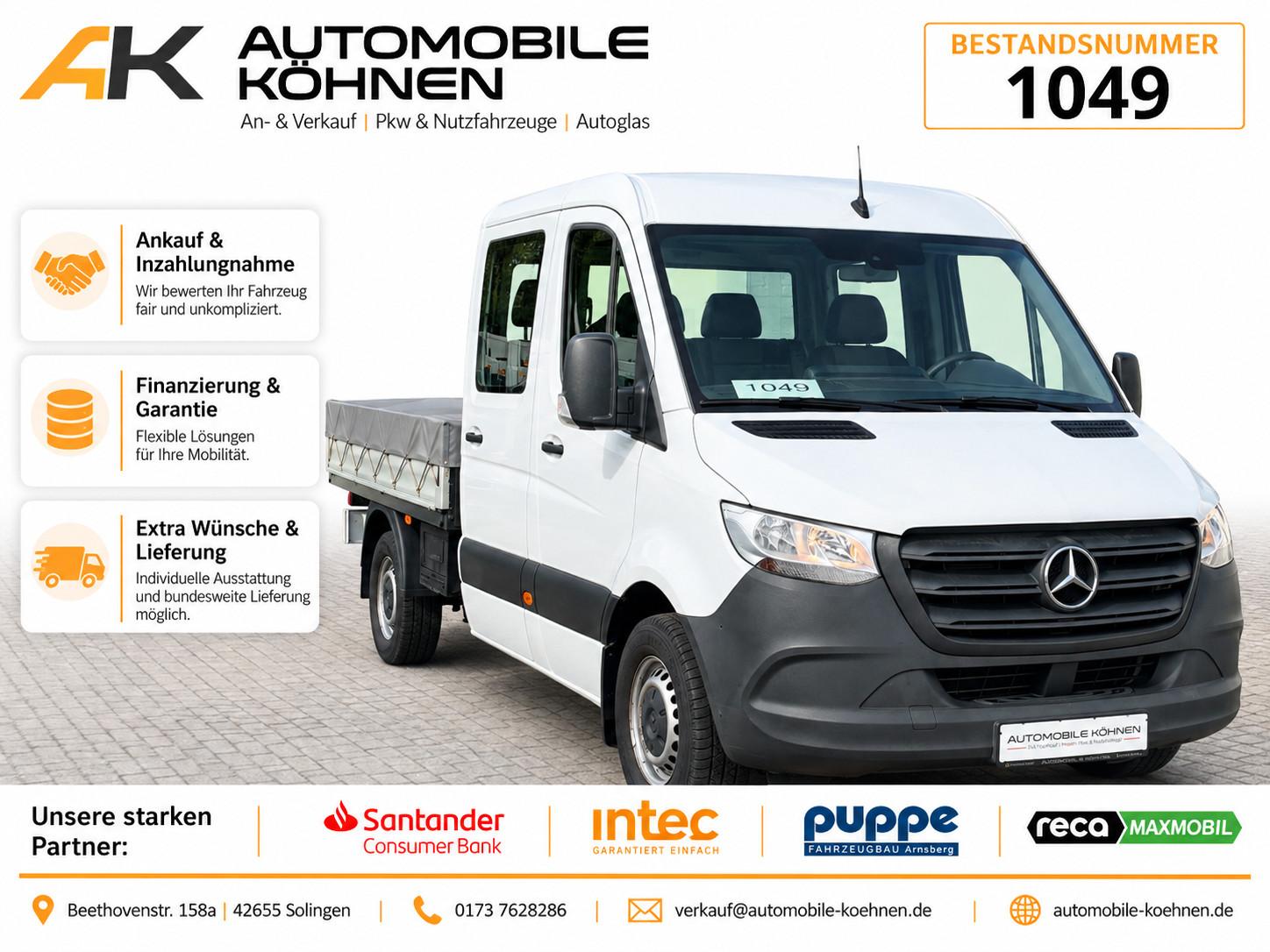 Mercedes-Benz Sprinter 316CDI DOKA AHK / KLIMA / TÜV 07/28 / N
