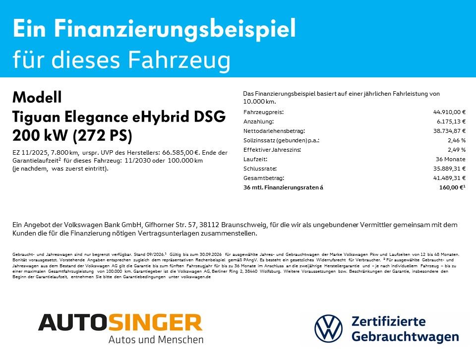 Volkswagen Tiguan Elegance 1.5 eHybrid DSG AHK MASSAGE AREA foto 2