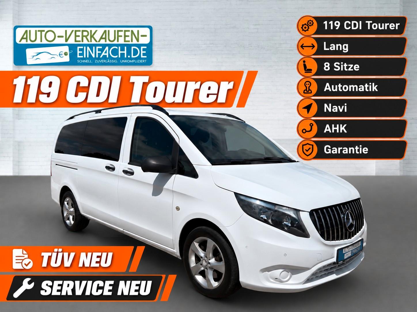 Mercedes-Benz Vito 119 CDI,Lang,Tourer,Aut,8S,AHK,RFK,TÜV,Serv