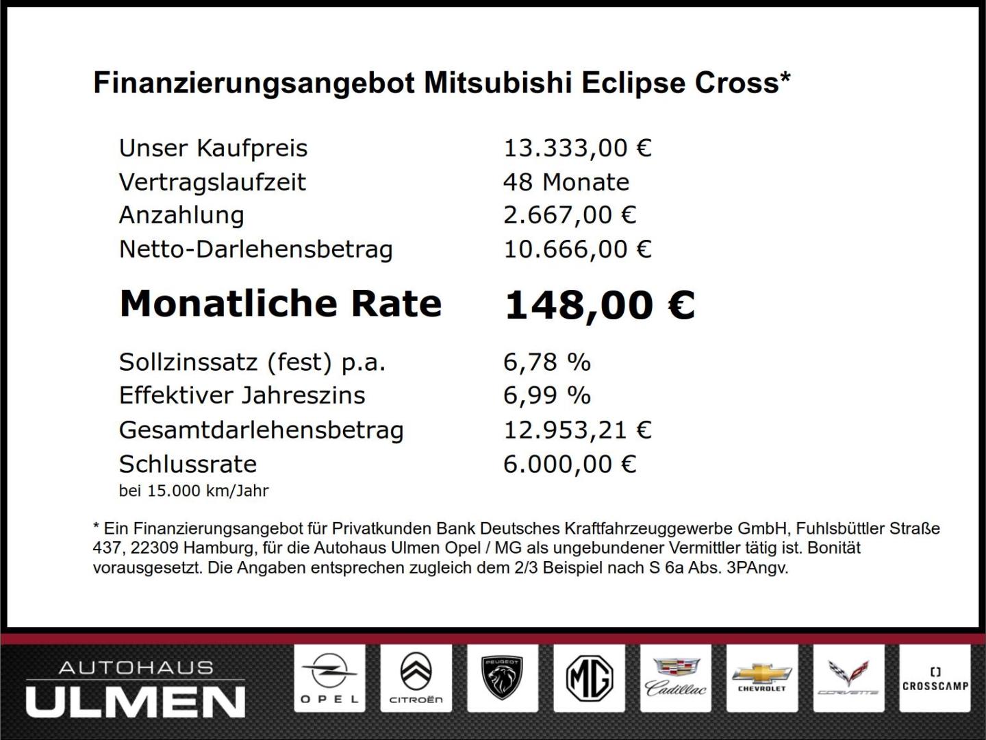 Mitsubishi Eclipse Cross Diamant Edition Klimaauto.+SHZ AHK