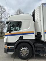 Scania P410 6x2 Fleisch LKW Rohrbahnen Vector 1... - Scania Abrollkipper