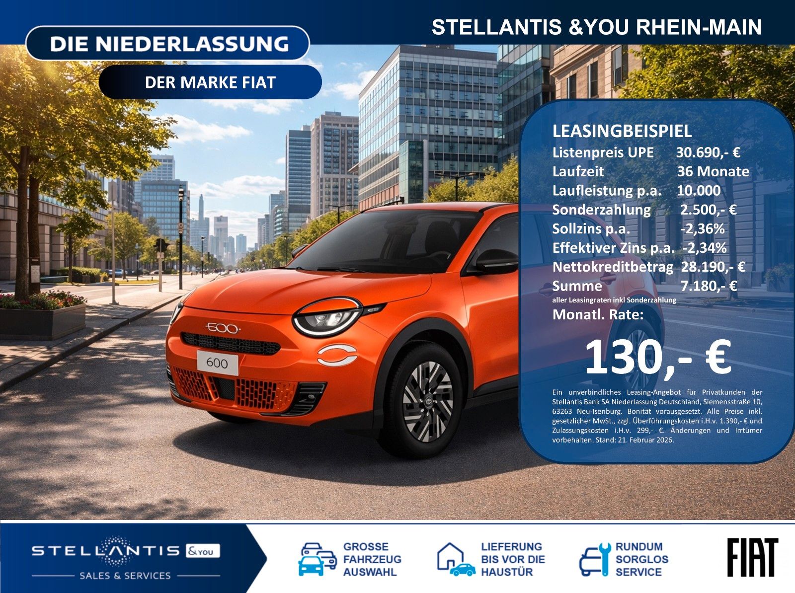 Fiat 600 Business Edition 1.2 Mild-Hybrid 110 PS