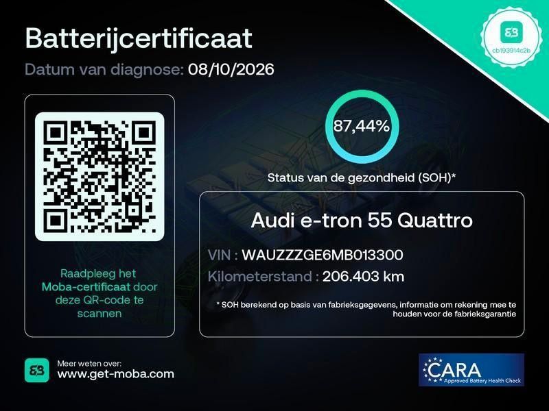 Audi e-tron 55 quattro advanced*95KWH*87,44% SOH* imagem 2
