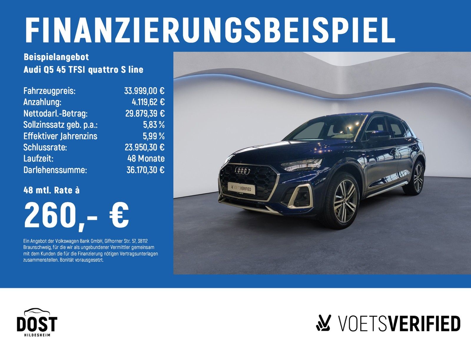 Audi Q5 45 TFSI quattro S line ACC+AHK+B&O+MATRIX LED