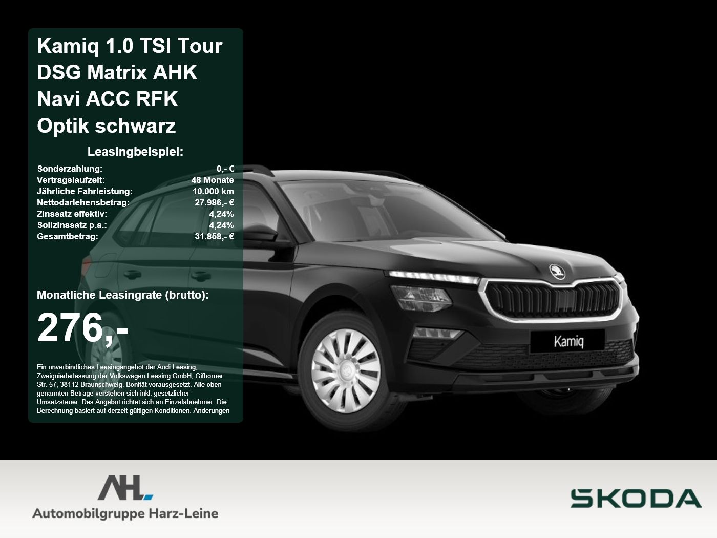 Skoda Kamiq 1.0 TSI Tour DSG Matrix AHK Navi ACC RFK O