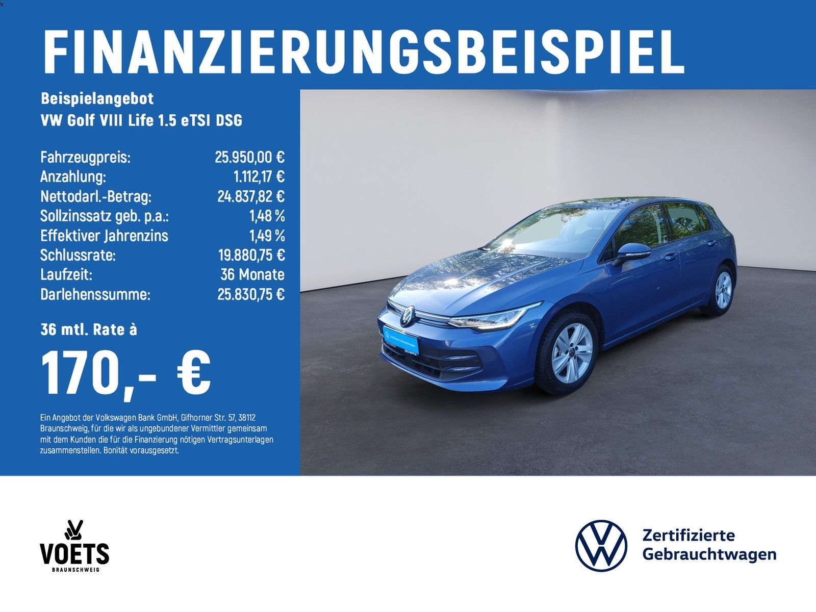 Volkswagen Golf VIII Life 1.5 eTSI DSG LED+RearView+ACC
