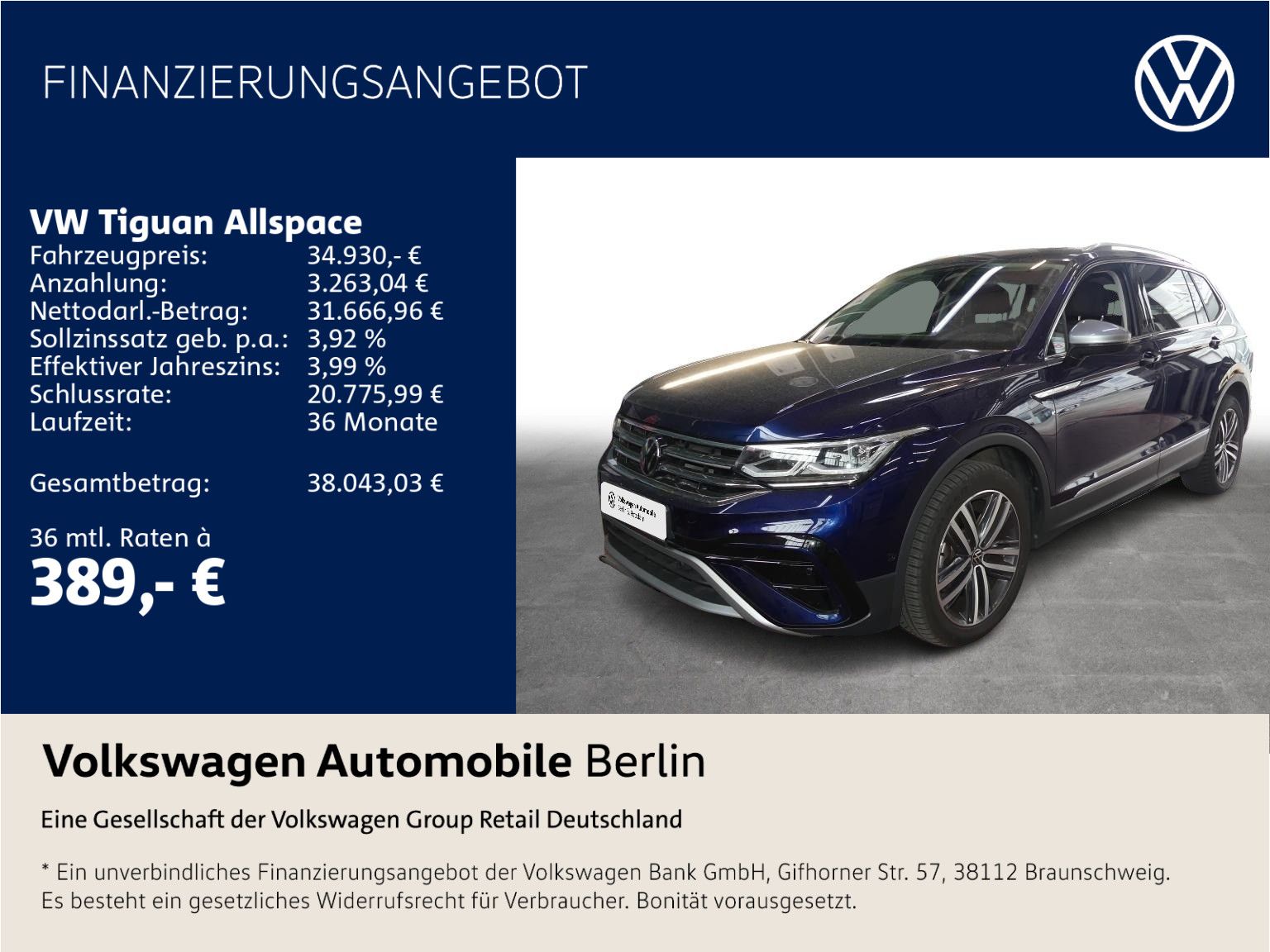 Volkswagen Tiguan Allspace 2.0 TSI Elegance 4M 7-Sitzer Par