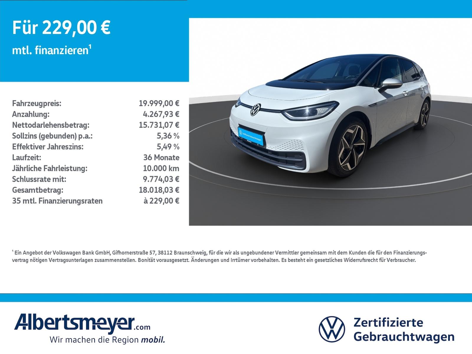 Volkswagen ID.3 1st Plus +KAMERA+MATRIX+NAVI+ACC