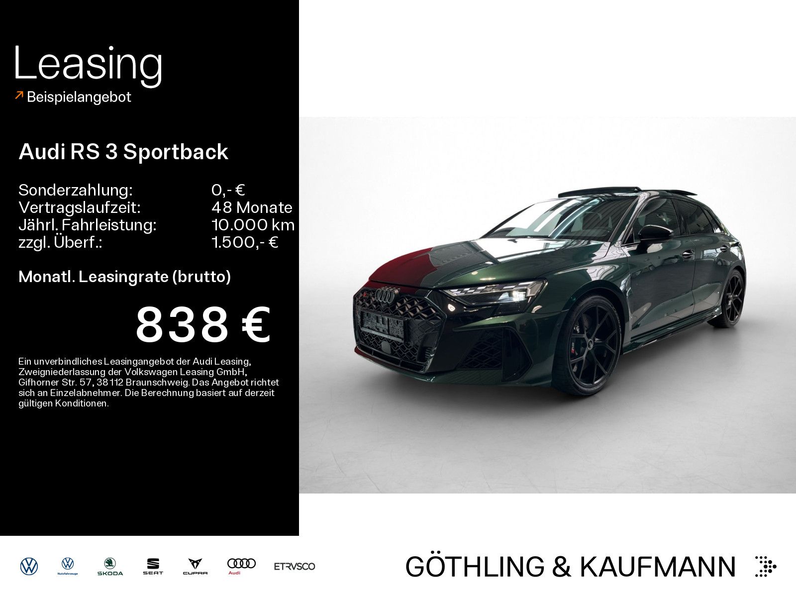 Audi RS 3 Sportback 294 kW S tronic*Individuallackier