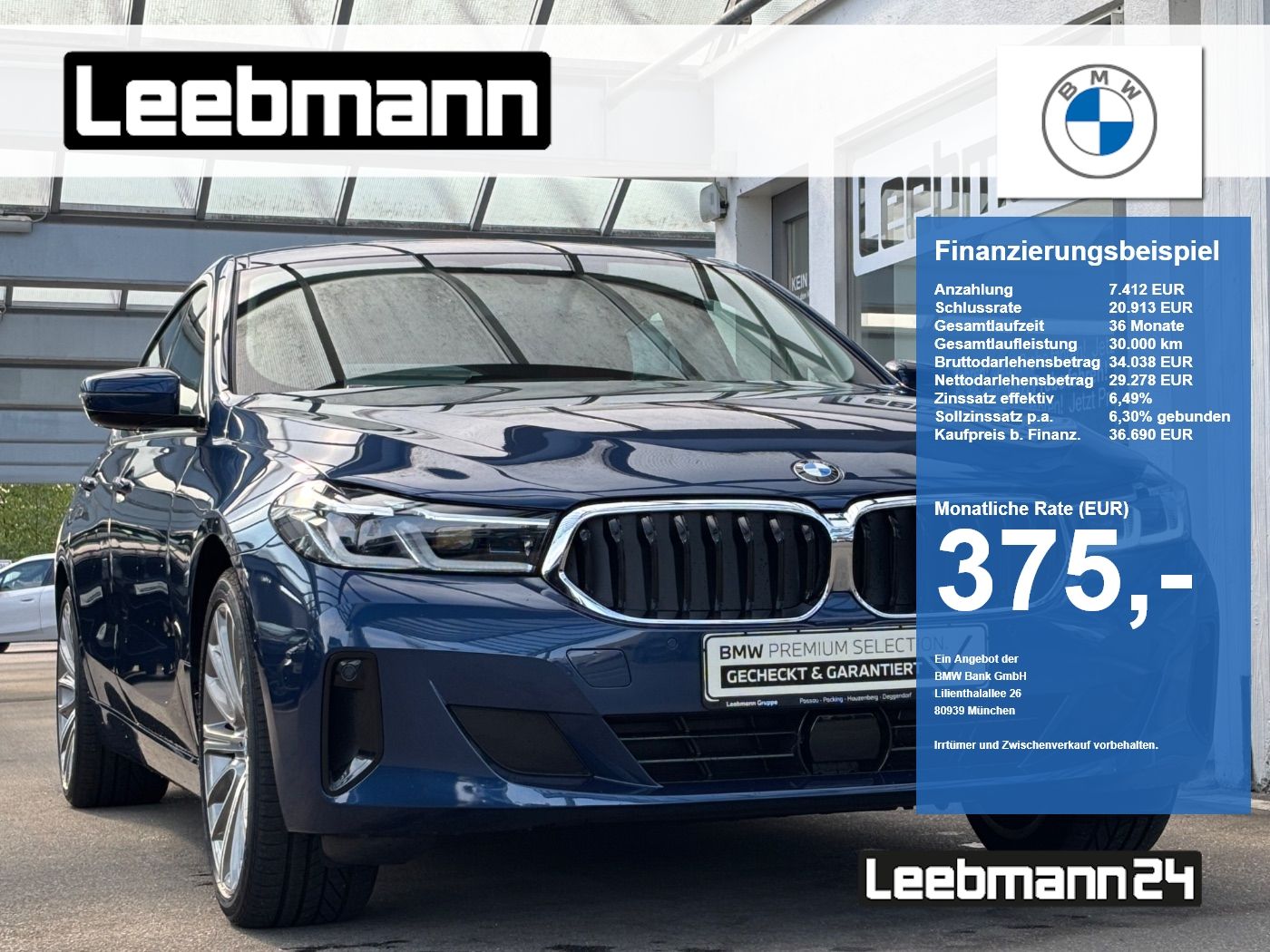 BMW 630d xDrive Gran Turismo AHK GSD ACC foto 1