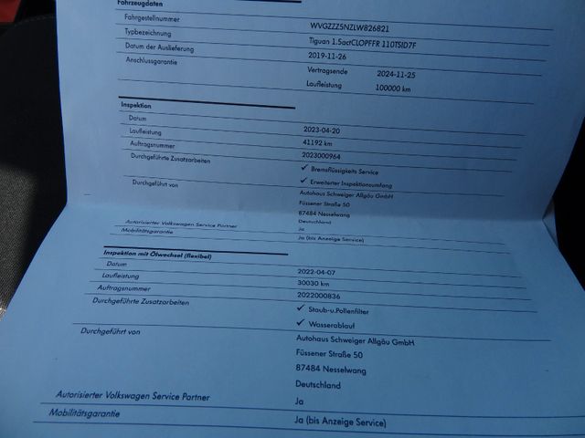 Fahrzeugabbildung Volkswagen Tiguan/R-Line/BlackStyle/Pano/2.Hd/Navi/20Zoll/