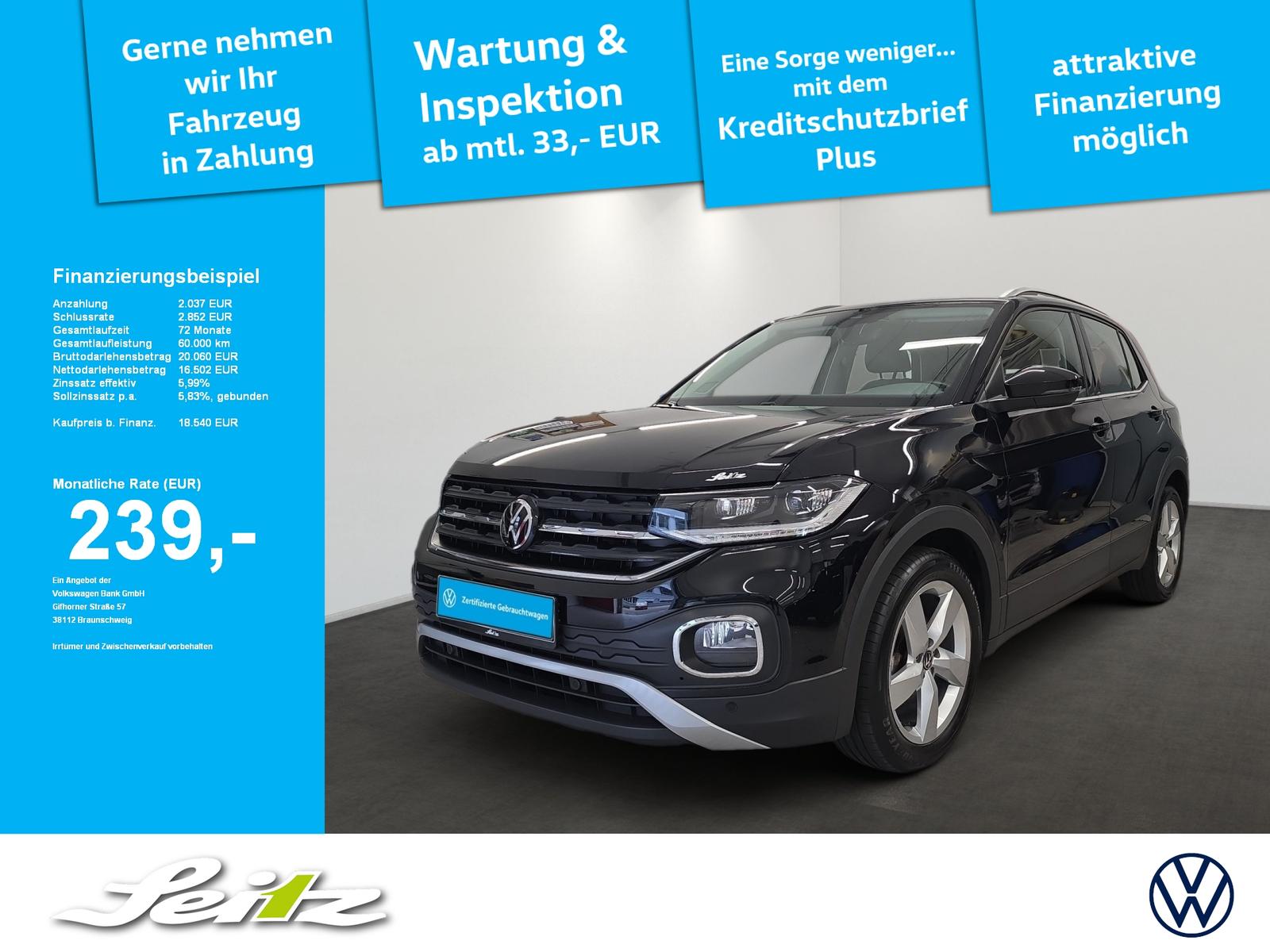 Volkswagen T-Cross 1.0 TSI Style *AHK*NAVI*LED*PDC*