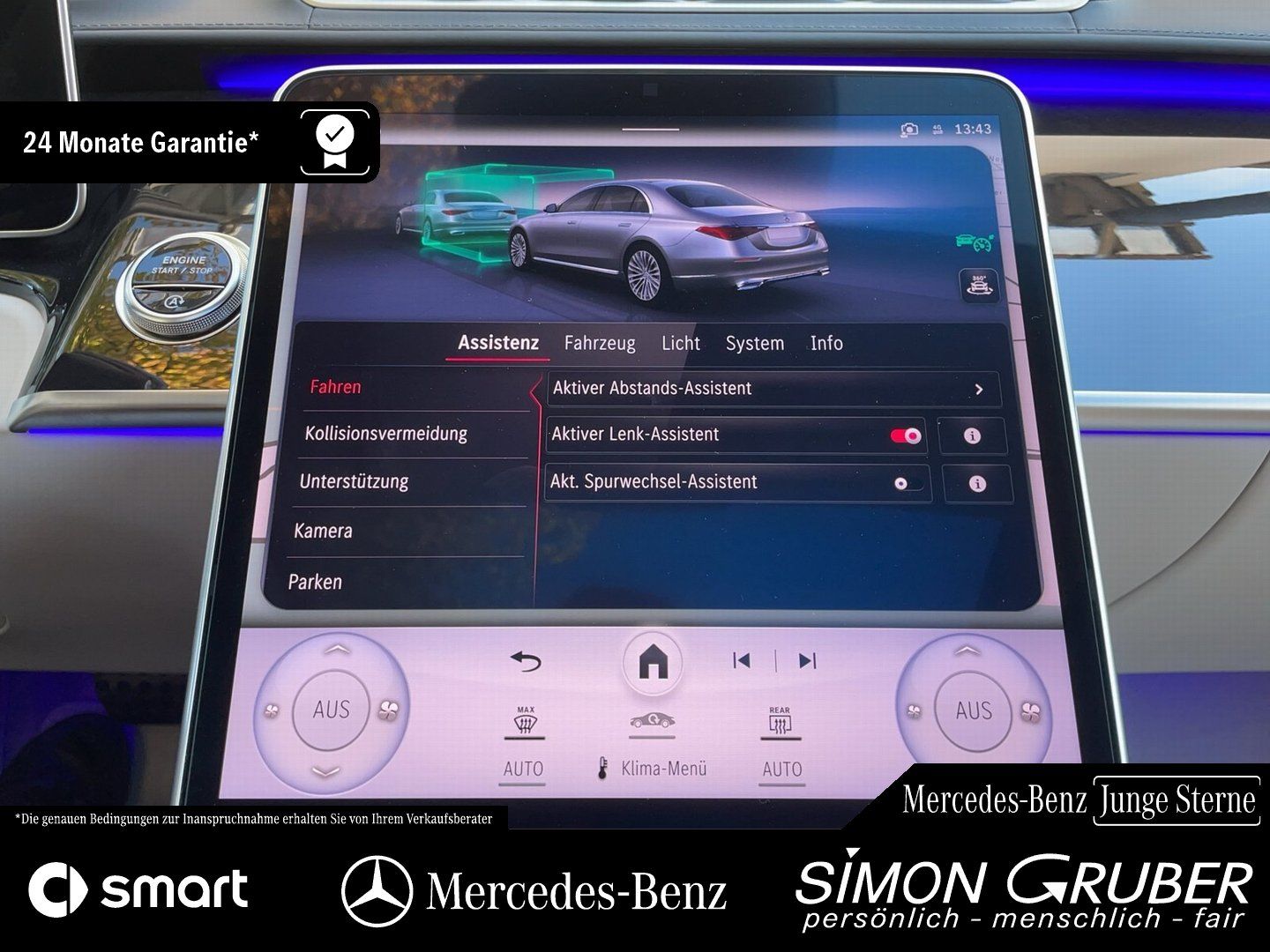 Fahrzeugabbildung Mercedes-Benz S 580 4M L AMG Exklusive Manufaktur Fondentert.