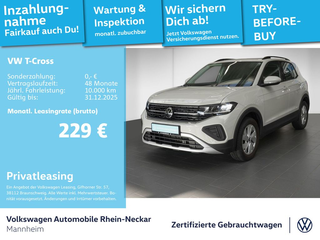 Volkswagen T-Cross 1.0 TSI life GAR2029 App-Connect PDC LED
