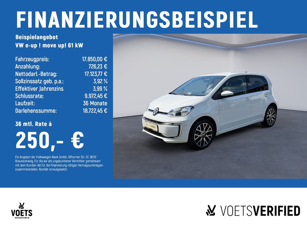 Volkswagen e-up ! move up! 61 kW SHZ+RearView+PDC