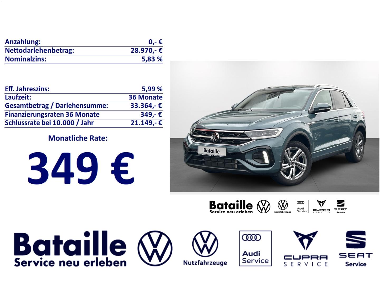 Volkswagen T-Roc 1.5 TSI R-Line Pano Navi Leder Matrix ACC