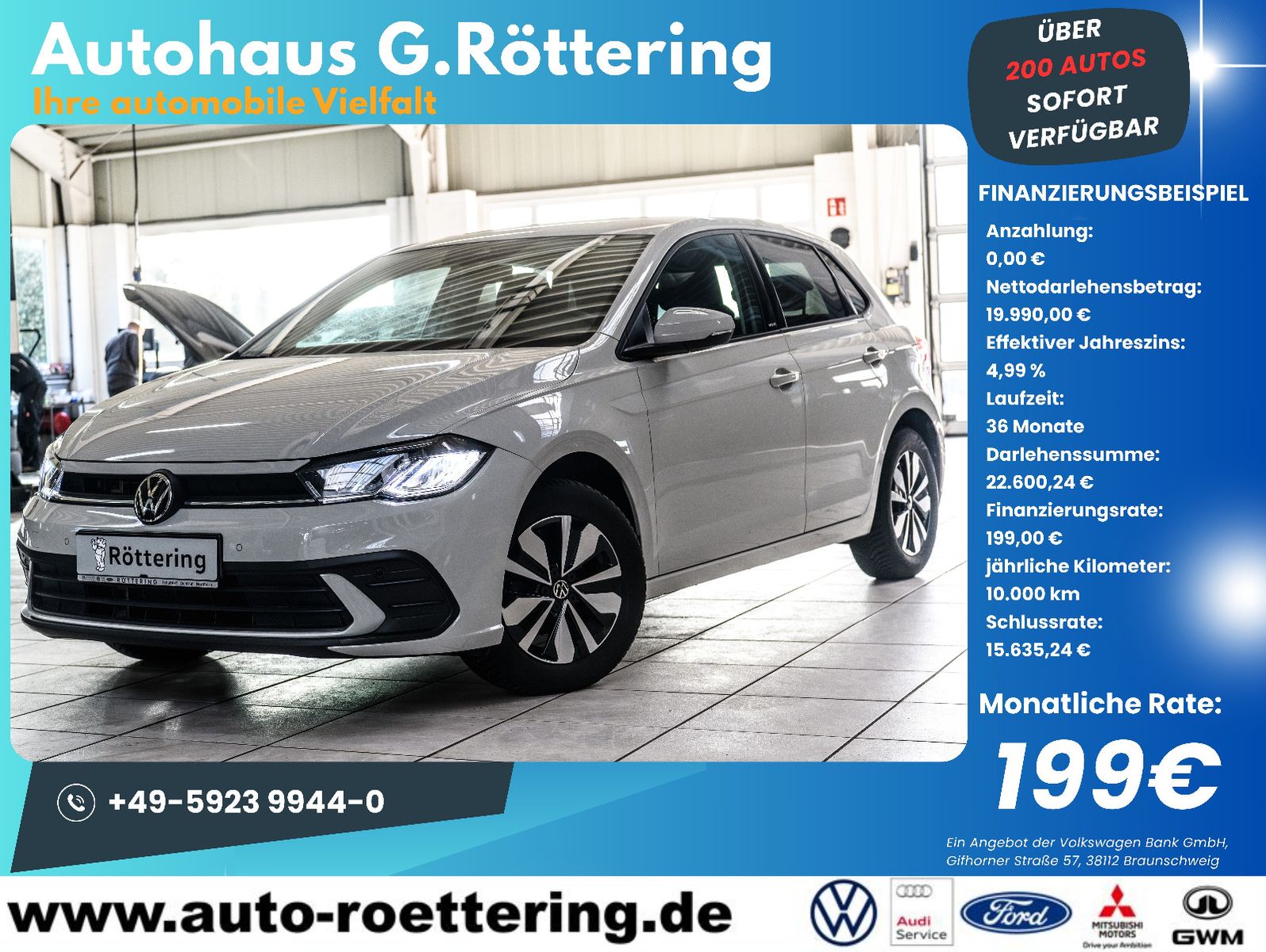 Fahrzeugabbildung Volkswagen Polo VI Move 1.0 TSI DSG LED+SHZ+PDC+APP