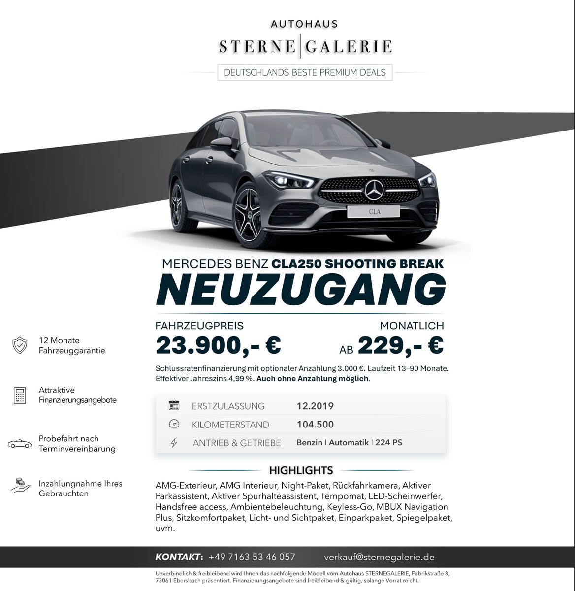 MERCEDES-BENZ AMG-LINE/NIGHT/RÜCKFAHRK/TEMPOM/HANDFRESS