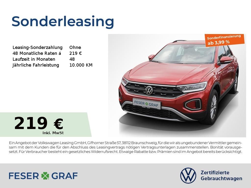 Volkswagen T-Roc Life 1.0 TSI Navi StandHz LED SiHz
