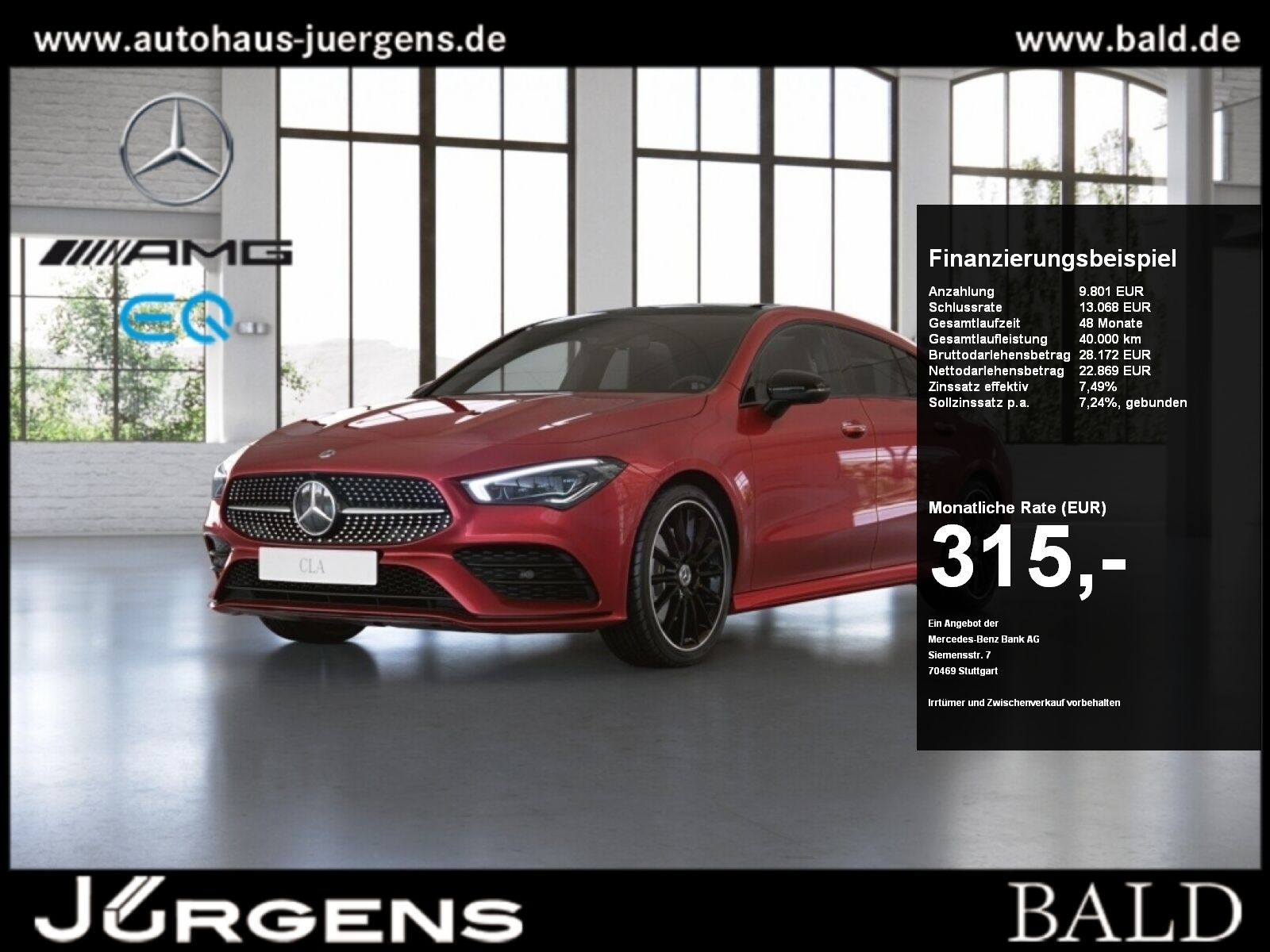 Mercedes-Benz CLA 200 d 4M SB AMG+Pano+MLB+AHK-Head-Kam