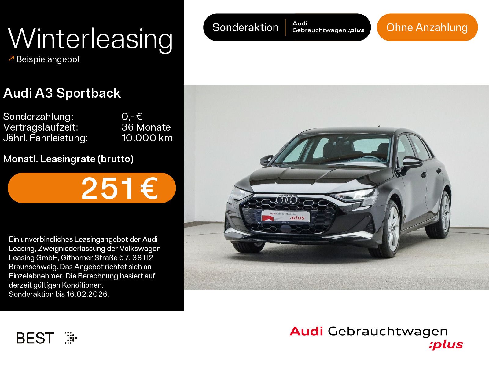 Audi A3 Sportback 30 TDI advanced*NAVI-PLUS*AHK*VIRTU