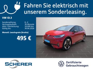 Volkswagen Leasingangebot: Volkswagen ID.3 GTX 84 kWh SOH:100% WÄPU HUD MATRIX HARMAN