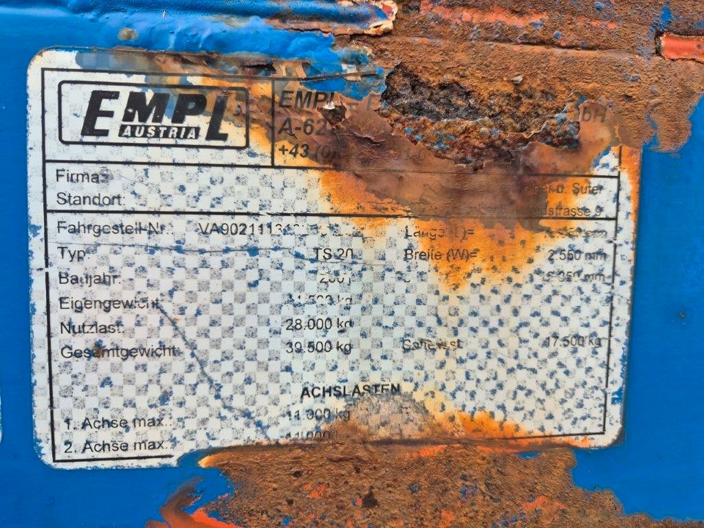 Fahrzeugabbildung Andere EMPL TS20 Sattel-Tiefllader 26.200kg Nutzlast